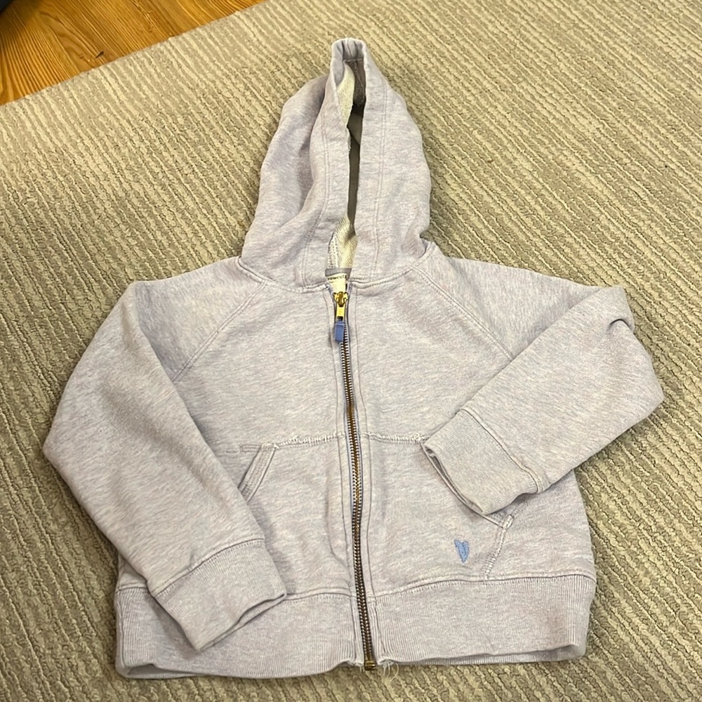 Crewcuts Lavender zipped hoodie